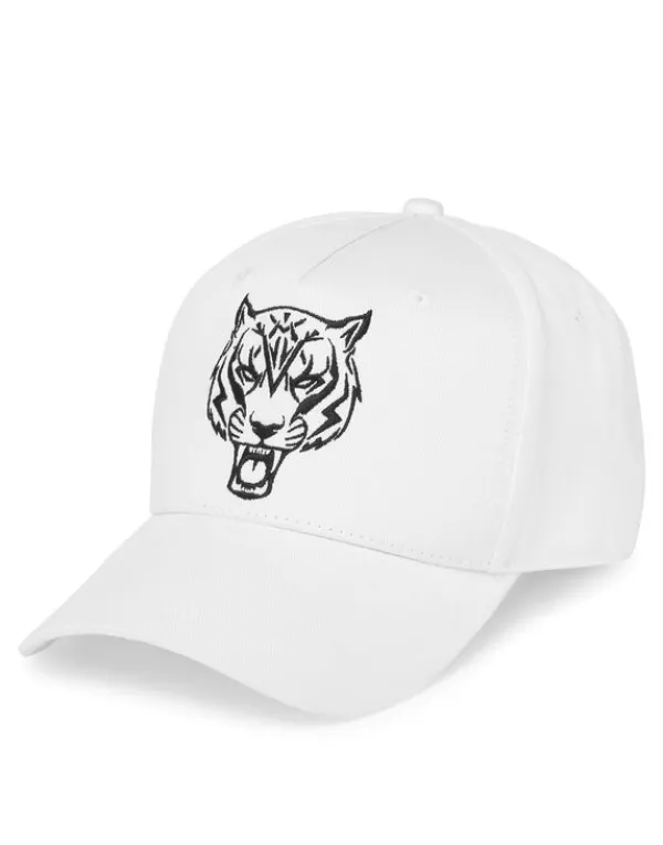 Philipp Plein Baseball Cap Tiger white Hot