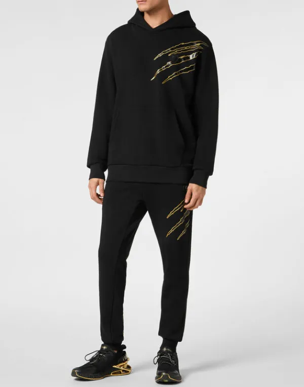 cotton_hoodie_sweatshirt__3-1.webp Philipp Plein Cotton Hoodie Sweatshirt LS Lamina Scratch black/lightgold Fashion