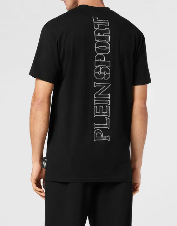 cotton_tshirt_round_neck__2-3.webp Philipp Plein Cotton T-shirt Round Neck SS Lamina Scratch black/silver Fashion