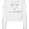 Philipp Plein Cropped Hoodie Sweatjacket Tiger white Hot