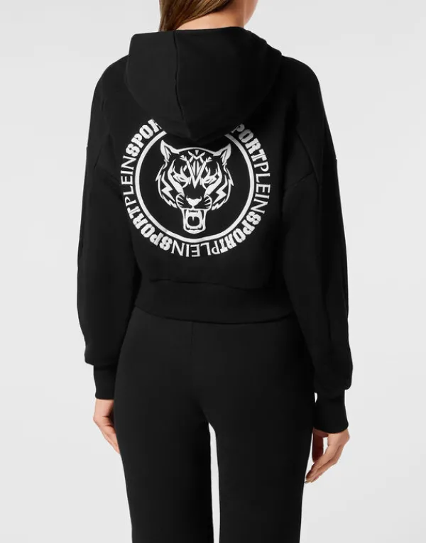 cropped_hoodie_sweatshirt_2-3.webp Philipp Plein Cropped Hoodie Sweatshirt Tiger black Fashion