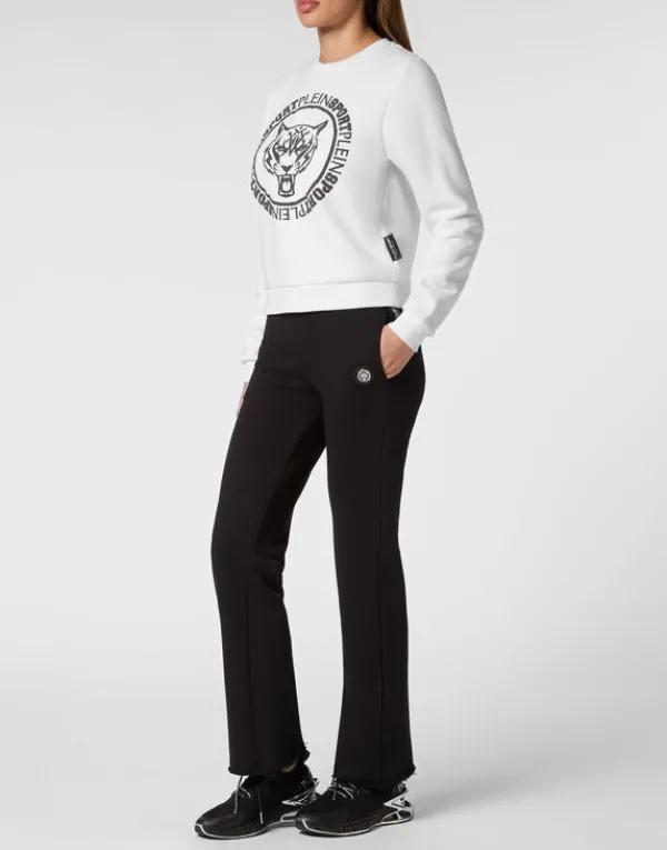 cropped_roundneck_sweatsh_3-1.webp Philipp Plein Cropped Roundneck Sweatshirt white Discount