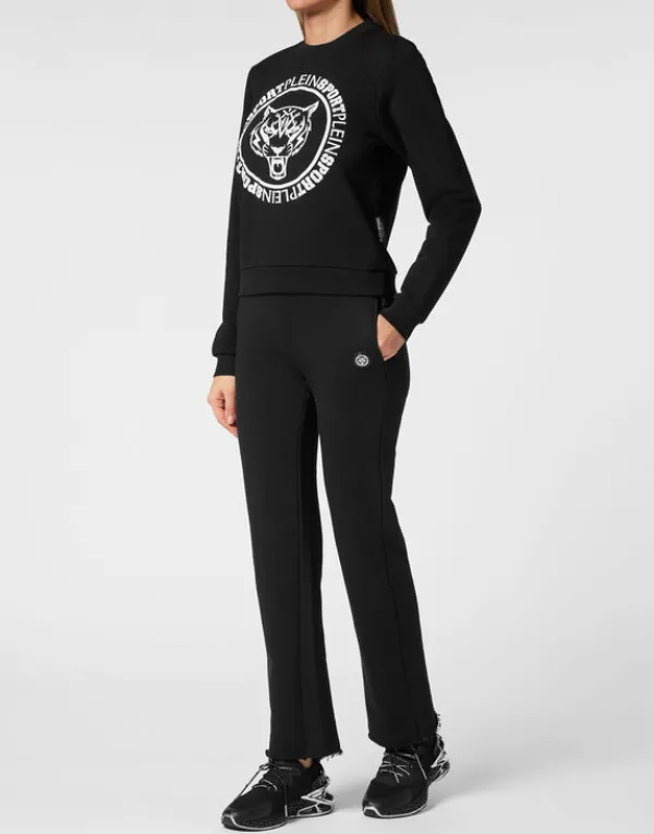 cropped_roundneck_sweatsh_3.webp Philipp Plein Cropped Roundneck Sweatshirt black Outlet