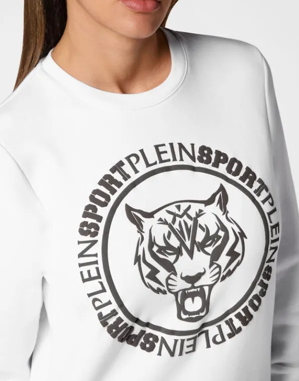 cropped_roundneck_sweatsh_4-1.webp Philipp Plein Cropped Roundneck Sweatshirt white Discount