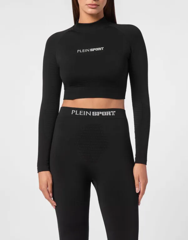 Philipp Plein Cropped Sport Top black Hot