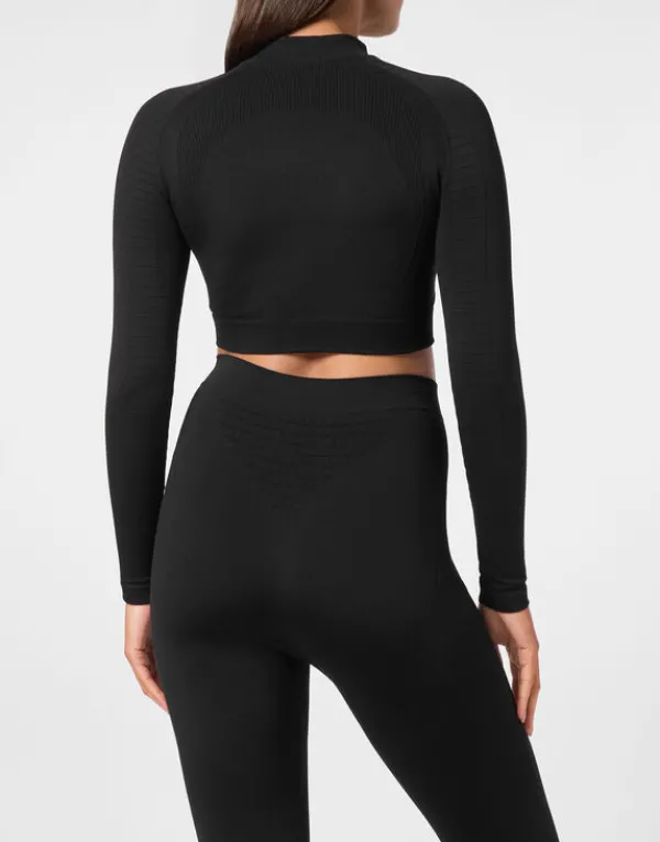 cropped_sport_top_2.webp Philipp Plein Cropped Sport Top black Hot