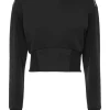Philipp Plein Cropped Sweatshirt LS black Outlet