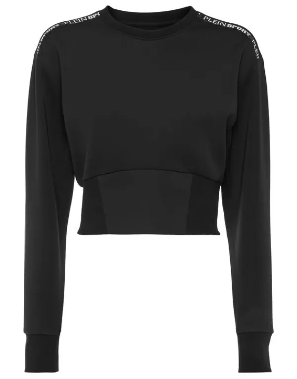 Philipp Plein Cropped Sweatshirt LS black Outlet