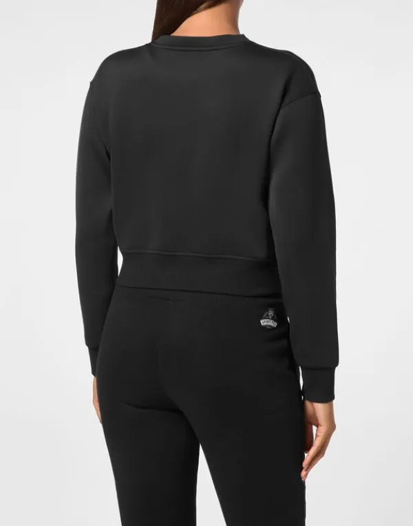 cropped_sweatshirt_ls_2-1.webp Philipp Plein Cropped Sweatshirt LS black Sale
