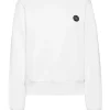 Philipp Plein Cropped Sweatshirt LS Glitter white Outlet