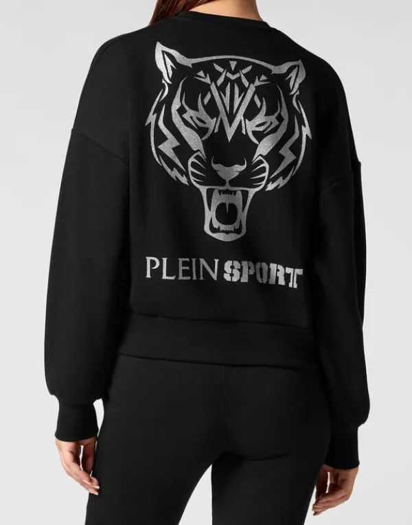 cropped_sweatshirt_ls_gli_2-1.webp Philipp Plein Cropped Sweatshirt LS Glitter black Sale