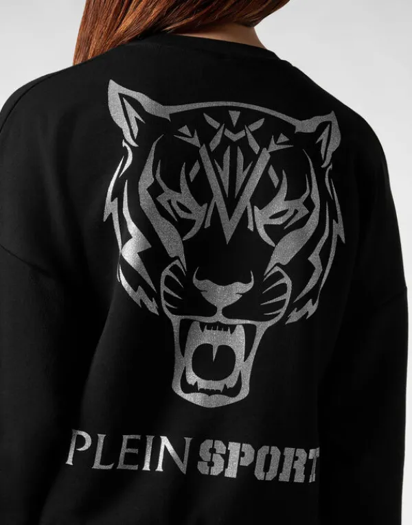 cropped_sweatshirt_ls_gli_4-1.webp Philipp Plein Cropped Sweatshirt LS Glitter black Sale