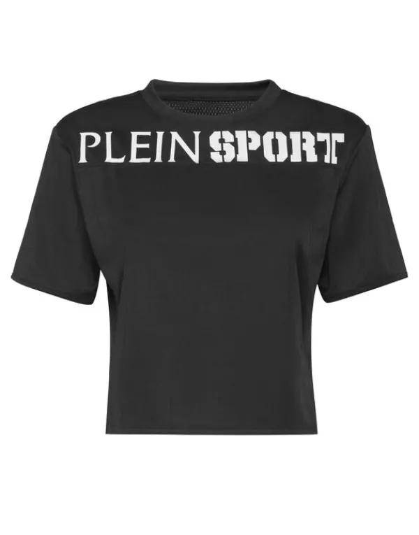 Philipp Plein Cropped T-shirt Round Neck SS black Hot
