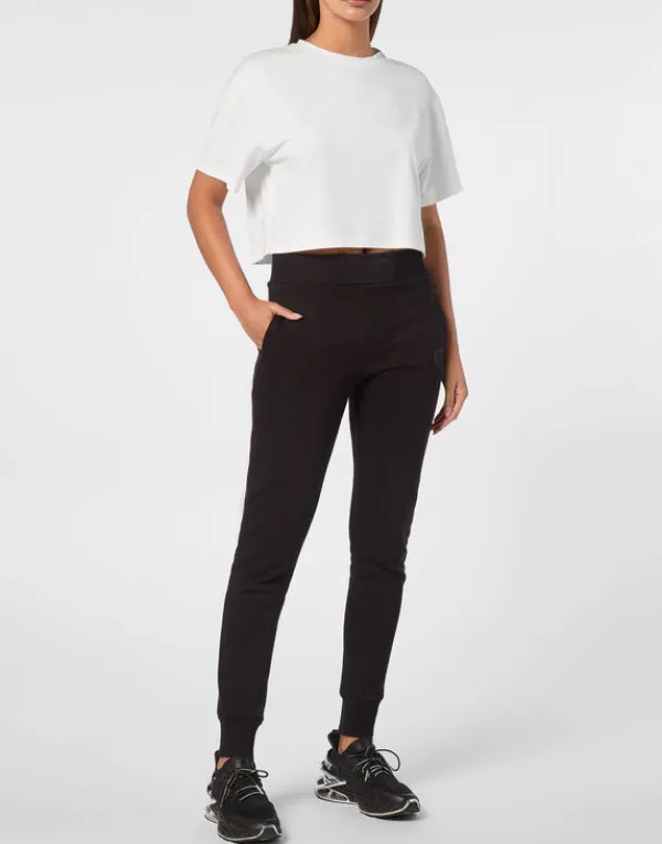 cropped_tshirt_round_neck_3-6.webp Philipp Plein Cropped T-shirt Round Neck SS white Discount