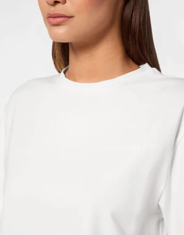 cropped_tshirt_round_neck_4-6.webp Philipp Plein Cropped T-shirt Round Neck SS white Discount