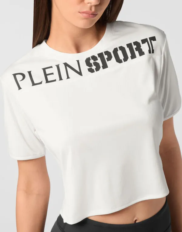 cropped_tshirt_round_neck_5.webp Philipp Plein Cropped T-shirt Round Neck SS white New