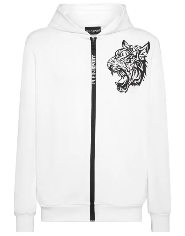 Philipp Plein Hoodie Sweatjacket white Outlet