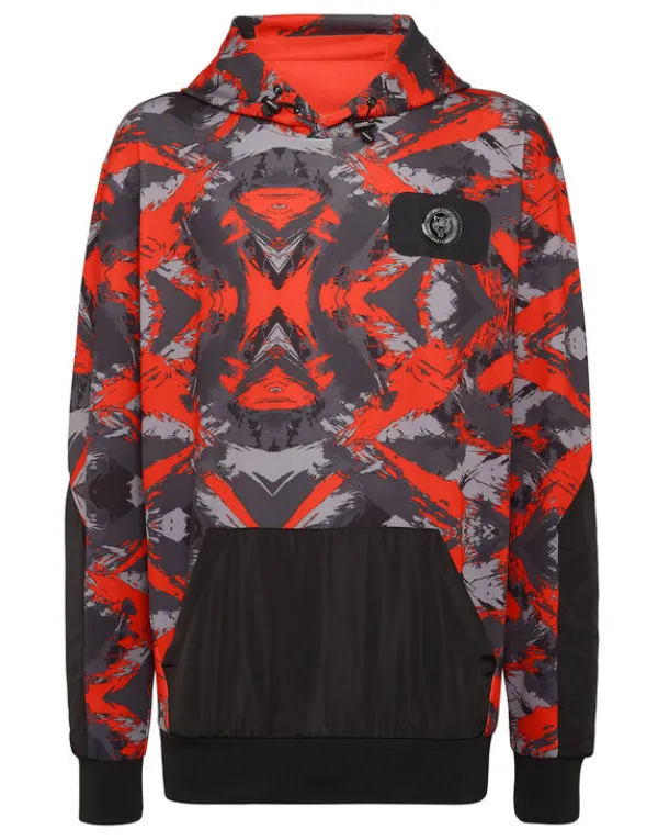 Philipp Plein Hoodie sweatshirt Camouflage camouflageorange New