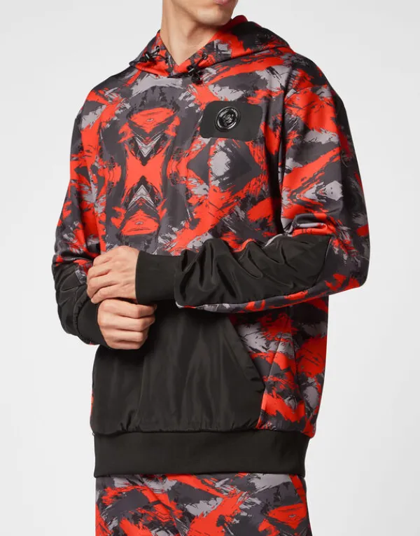 Philipp Plein Hoodie sweatshirt Camouflage camouflageorange New
