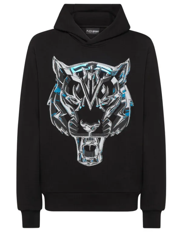 Philipp Plein Hoodie Sweatshirt Chrome Tiger black Fashion