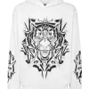 Philipp Plein Hoodie Sweatshirt Thunder Tiger white Online