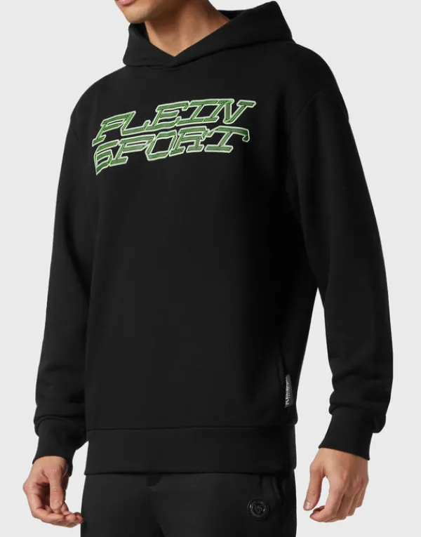 Philipp Plein Hoodie Sweatshirt Tiger black+greenfluo New