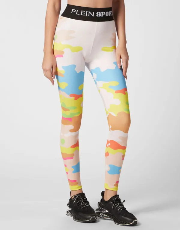 Philipp Plein Jogging Cutting Leggings Camouflage beige+multicolor Fashion