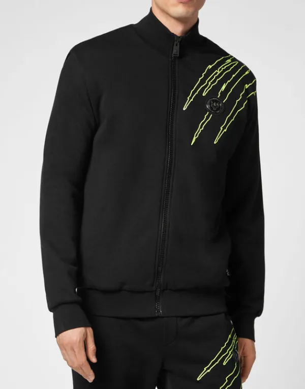 Philipp Plein Jogging Jacket Scratch black/yellowfluo Fashion