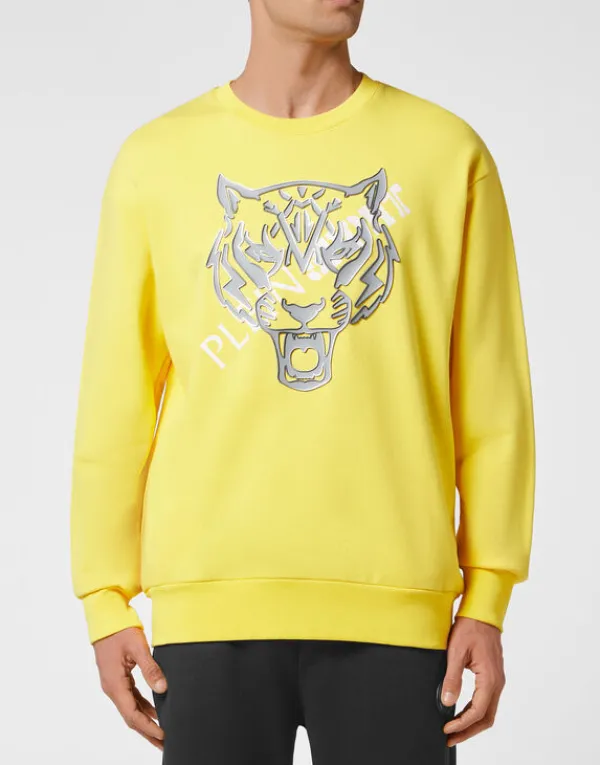 Philipp Plein Longsleeve Sweatshirt Tiger yellow Best
