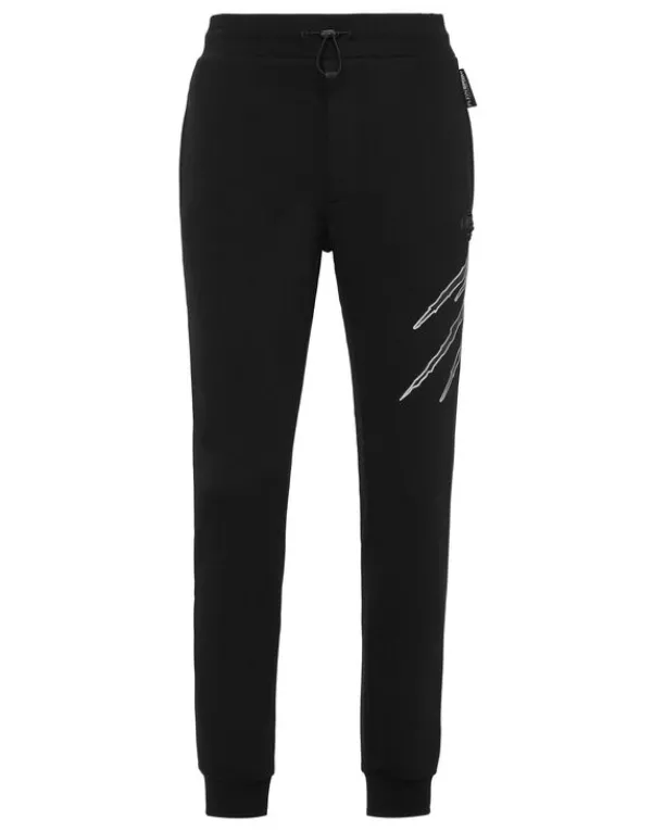 Philipp Plein Loose Fit Jogging Pants Lamina Scratch black/silver Hot