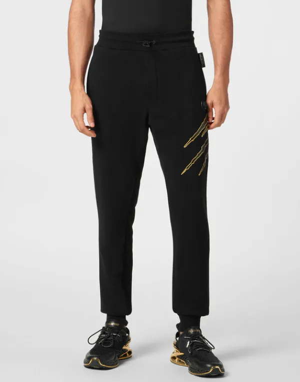Philipp Plein Loose Fit Jogging Pants Lamina Scratch black/lightgold Outlet