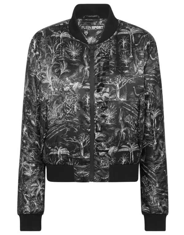 Philipp Plein Nylon Bomber Toile black Hot