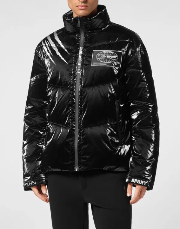 Philipp Plein Nylon Crease Puffer Jacket black Sale