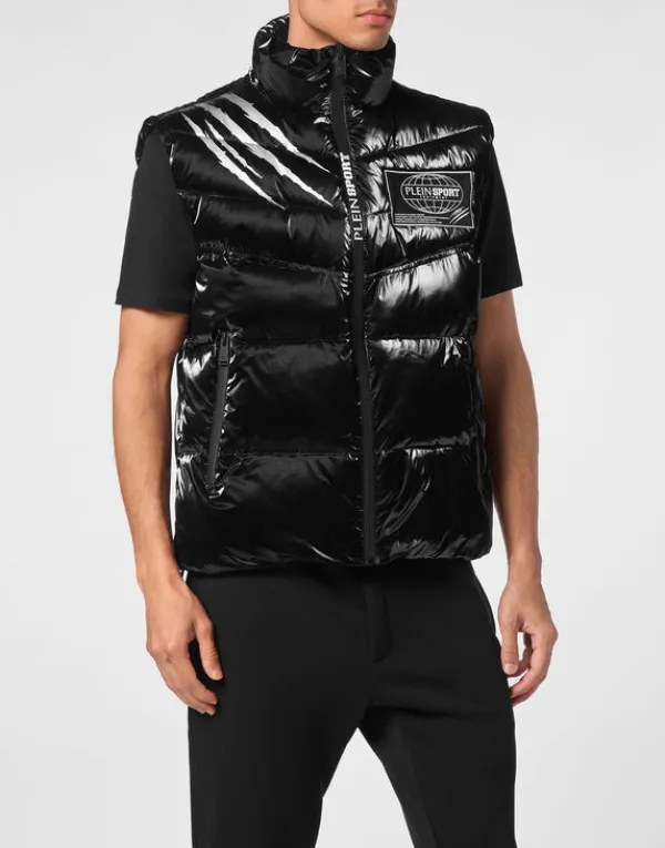 Philipp Plein Nylon Crease Vest black New