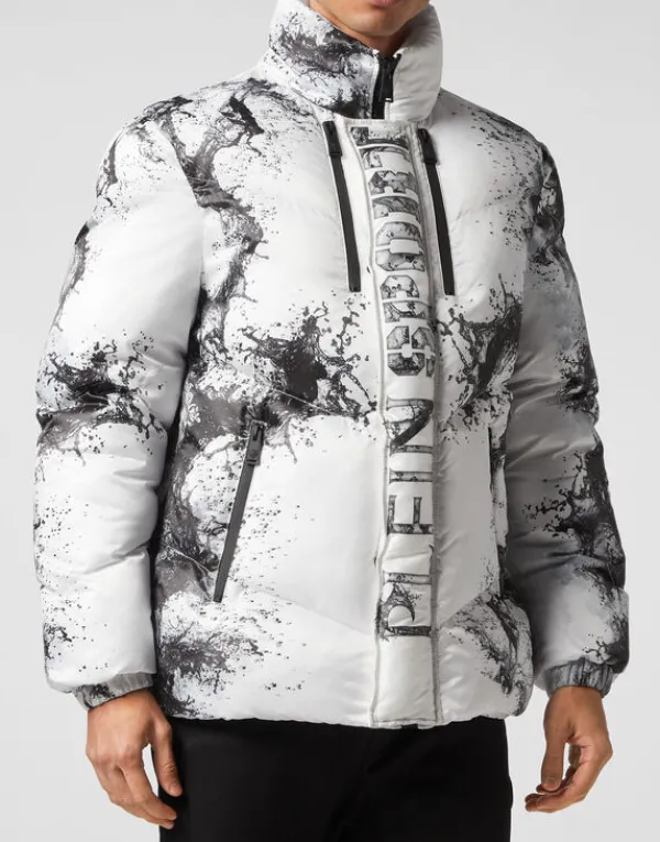 Philipp Plein Nylon Paddded Jacket Splash Extreme Outlet