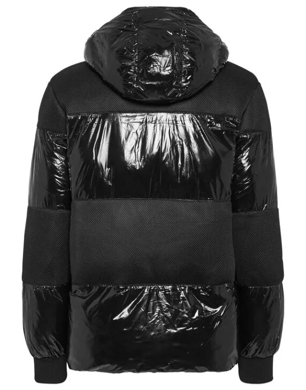 Philipp Plein Nylon Padded Jacket black Sale