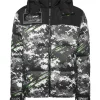 Philipp Plein Nylon Puffer Jacket Pixel black Clearance