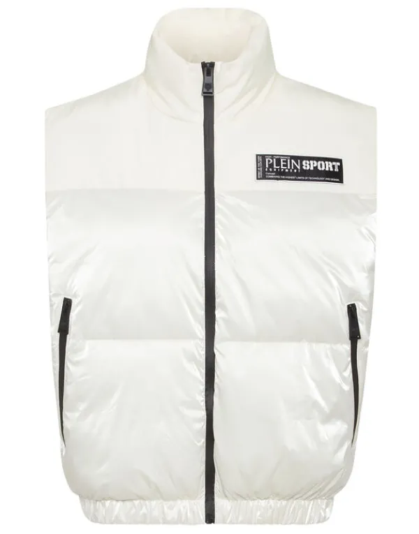 Philipp Plein Padded Vest white Outlet
