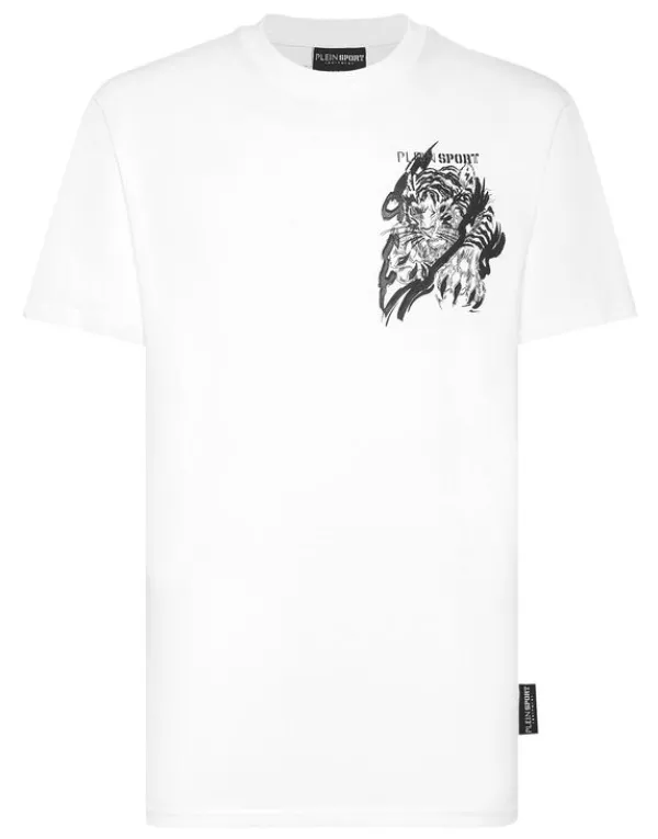 Philipp Plein Plein Sport Cotton T-shirt Round Neck SS Tiger Sale