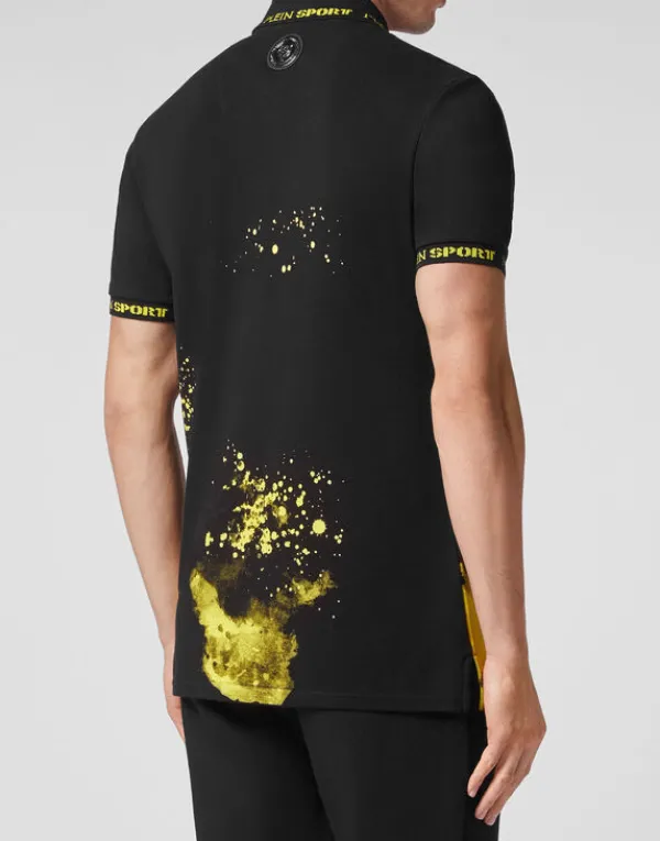 polo_shirt_ss_tiger_2.webp Philipp Plein Polo Shirt SS Tiger black/yellowfluo Discount