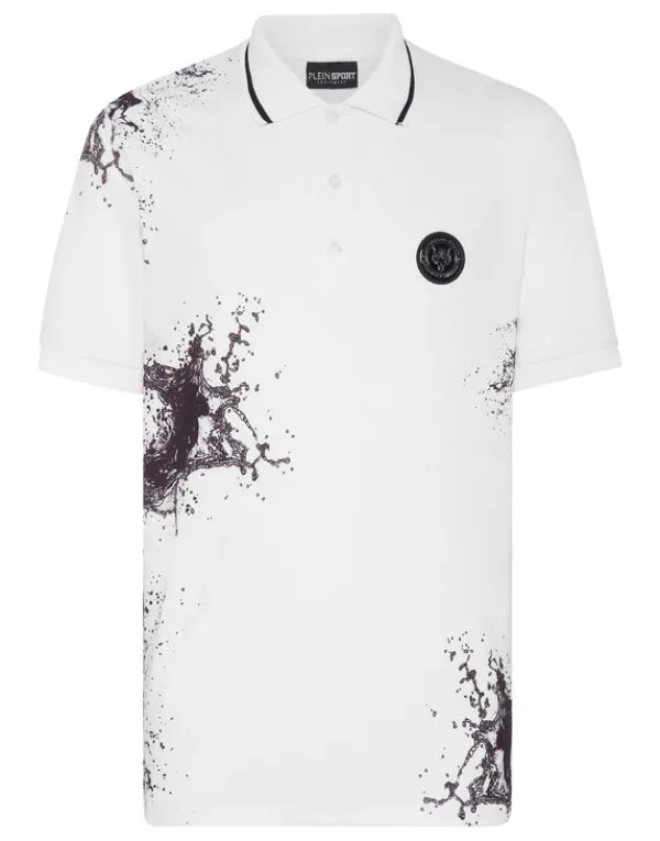 Philipp Plein Polo SS Splash Extreme white Outlet