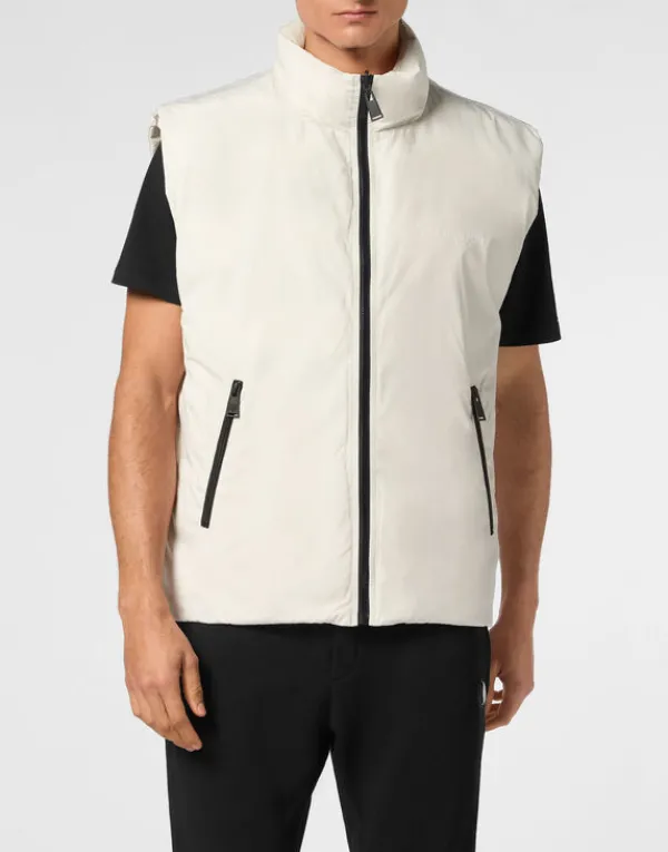 reversible_lightweight_pa_6.webp Philipp Plein Reversible Lightweight Padded Vest Scratch grey Fashion
