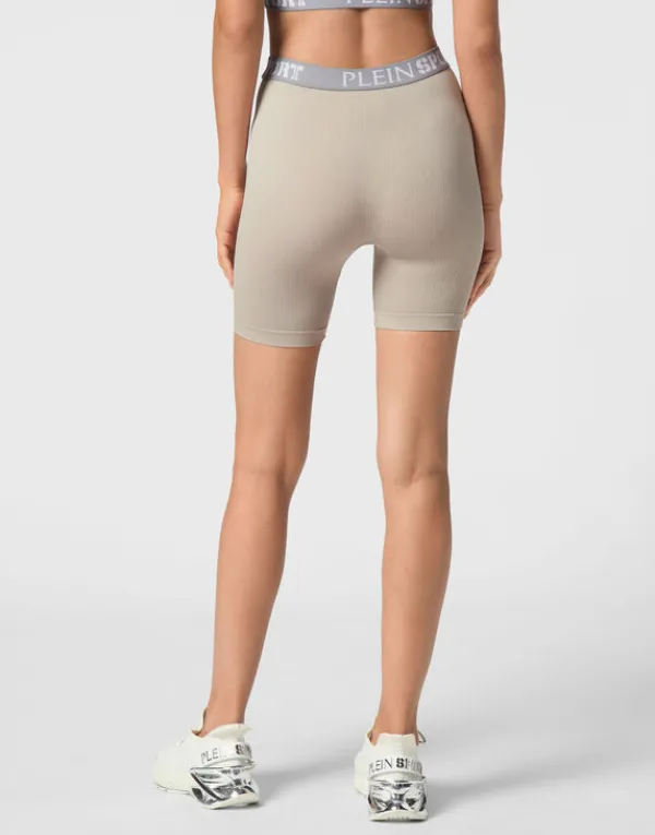 rib_seamless_biker_shorts_2.webp Philipp Plein Rib Seamless Biker Shorts Logo darkgrey Fashion