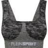 Philipp Plein Seamless Crossed Straps Sport Bra Logo black New