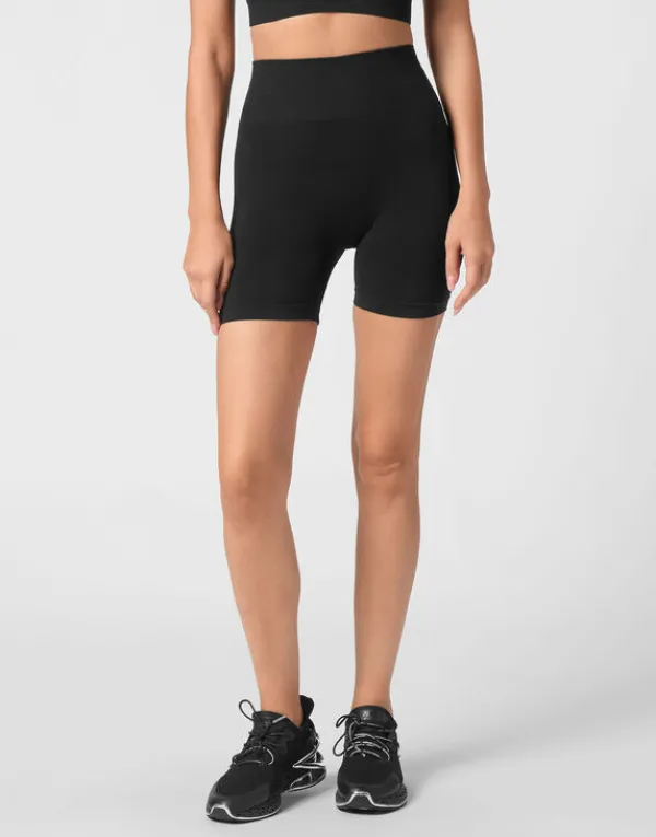 Philipp Plein Seamless Micro Biker Shorts Logo black Hot
