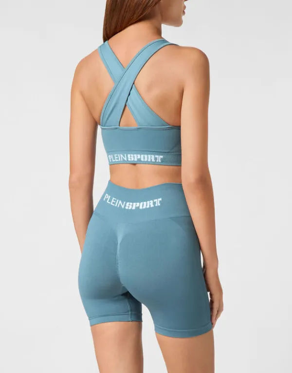 seamless_wide_straps_spor_2.webp Philipp Plein Seamless Wide Straps Sport Bra Logo petrol Hot