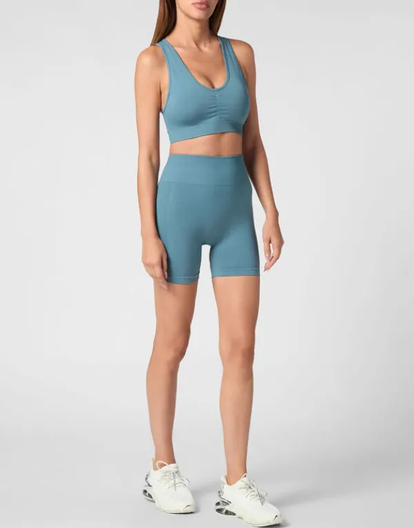 seamless_wide_straps_spor_3.webp Philipp Plein Seamless Wide Straps Sport Bra Logo petrol Hot