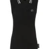 Philipp Plein Sleeveless Polo shirt black Clearance