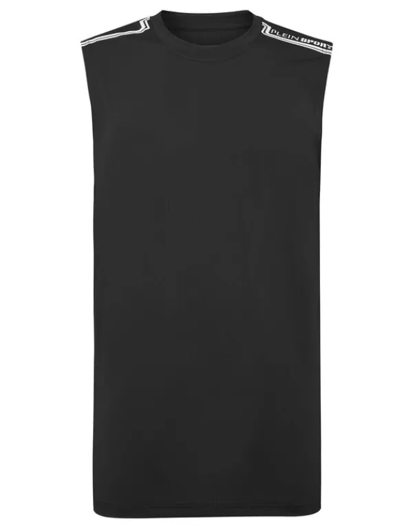 Philipp Plein Sleeveless T-shirt Round Neck SS black New