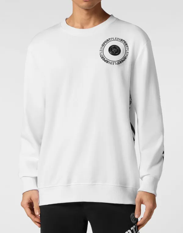 Philipp Plein Sweatshirt Round Neck Carbon Tiger white Sale